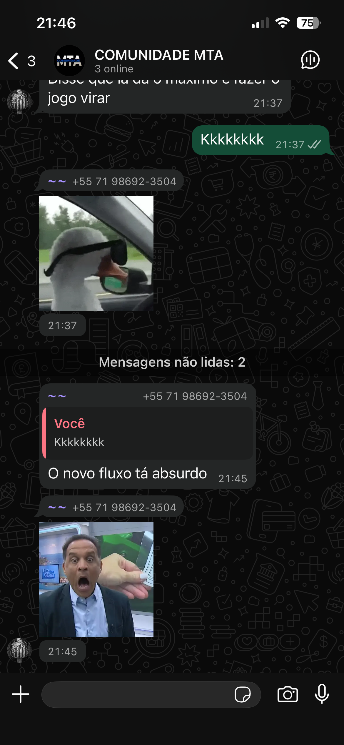 Depoimento de membro da Comunidade MTA